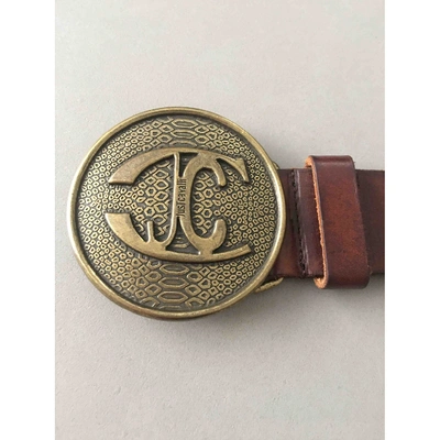 Pre-owned Roberto Cavalli Leather Belt In Brown