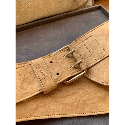 Pre-owned Givenchy Beige Leather Belt