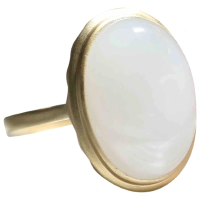 Pre-owned Jade Swim Jade Ring In White