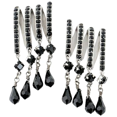 Pre-owned Jil Sander Black Crystal Earrings