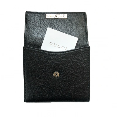 Pre-owned Gucci Black Leather Wallet