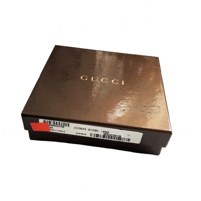 Pre-owned Gucci Black Leather Wallet