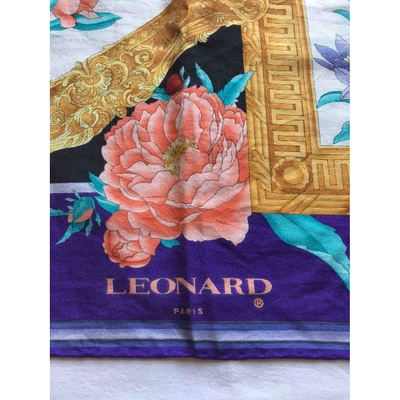 Pre-owned Leonard Silk Neckerchief In Multicolour
