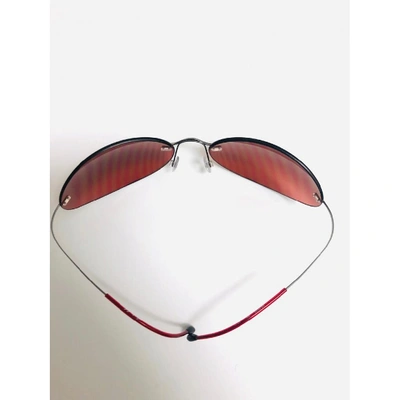 Pre-owned Silhouette Burgundy Metal Sunglasses