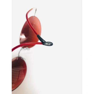 Pre-owned Silhouette Burgundy Metal Sunglasses