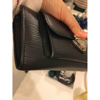 Pre-owned Louis Vuitton Black Leather Wallets
