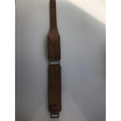 Pre-owned Alaïa Beige Leather Belt