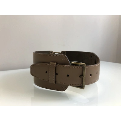 Pre-owned Alaïa Beige Leather Belt