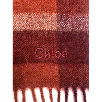 Pre-owned Chloé Wool Scarf In Red