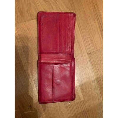 Pre-owned Balenciaga Red Leather Wallet