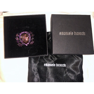 Pre-owned Emanuele Bicocchi Ring In Purple
