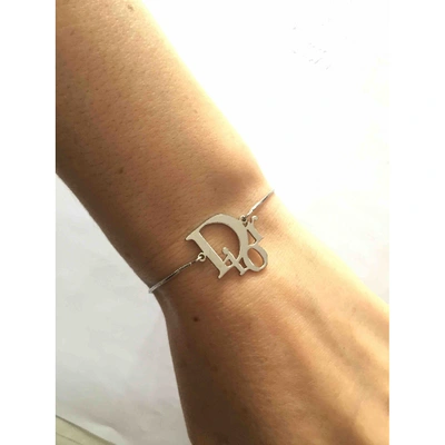 Pre-owned Dior Oblique Silver Metal Bracelet