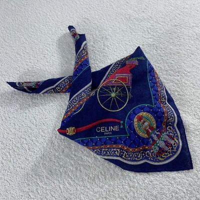 Pre-owned Celine Neckerchief In Navy