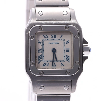 Pre-owned Cartier Santos 100 Silver Steel Watch