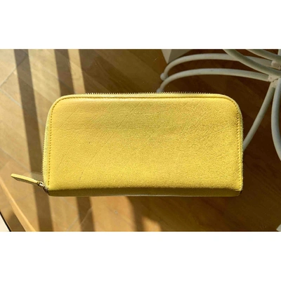 Pre-owned Emilio Pucci Leather Wallet In Yellow