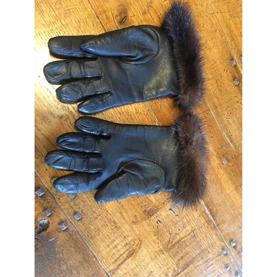 Pre-owned Harrods Brown Leather Gloves