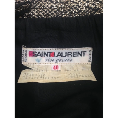 Pre-owned Saint Laurent Silk Belt In Gold
