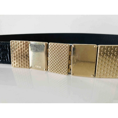 Pre-owned Chloé Leather Belt In Black