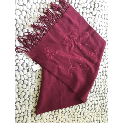 Pre-owned Moschino Cheap And Chic Wool Neckerchief In Burgundy