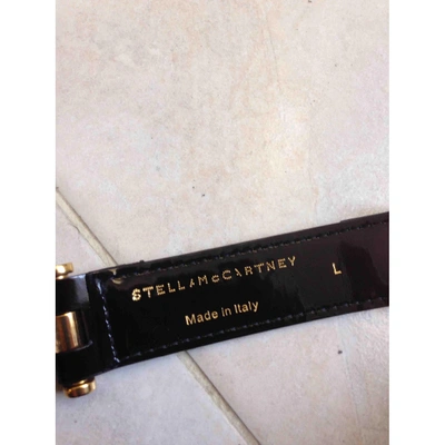 Pre-owned Stella Mccartney Patent Leather Belt In Black