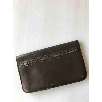 Pre-owned Delvaux Leather Wallet In Brown