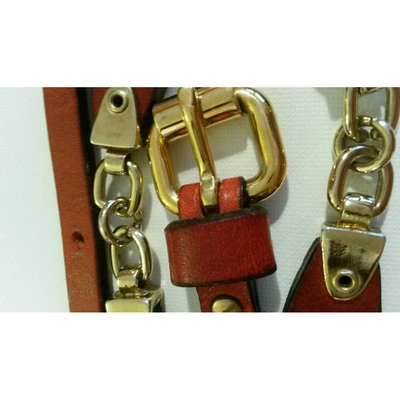 Pre-owned Dsquared2 Leather Belt In Red