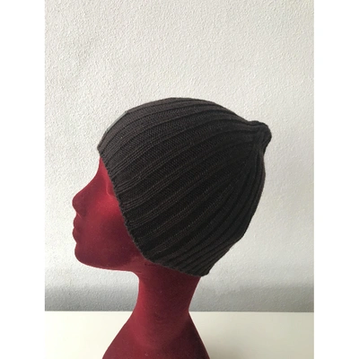 Pre-owned Dior Wool Beanie In Brown