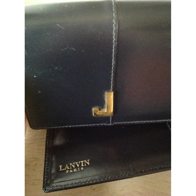 Pre-owned Lanvin Navy Leather Wallets