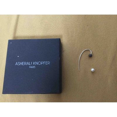 Pre-owned Asherali Knopfer Black White Gold Earrings
