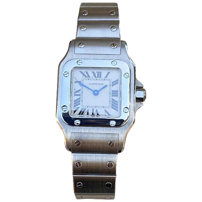 Pre-owned Cartier Santos Galbée Silver Steel Watch