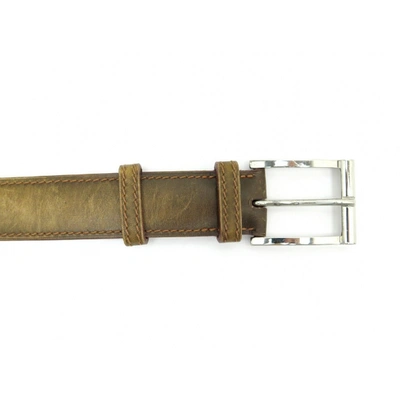 Pre-owned Jm Weston Leather Belt In Brown