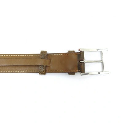 Pre-owned Jm Weston Leather Belt In Brown