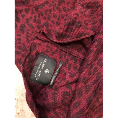 Pre-owned Maison Scotch Wool Scarf In Red