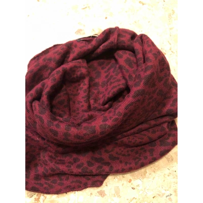 Pre-owned Maison Scotch Wool Scarf In Red
