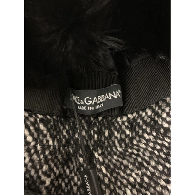 Pre-owned Dolce & Gabbana Black Mongolian Lamb Hat