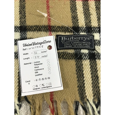 Pre-owned Burberry Wool Scarf In Beige