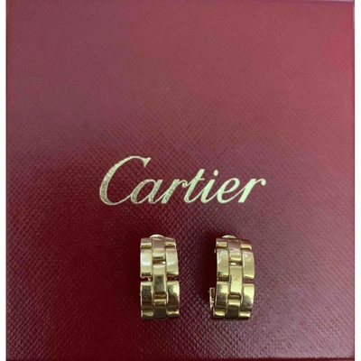 Pre-owned Cartier Tank Française Gold Yellow Gold Earrings