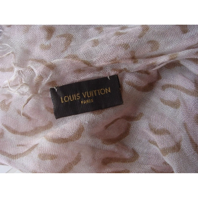 Pre-owned Louis Vuitton Cashmere Stole In Beige