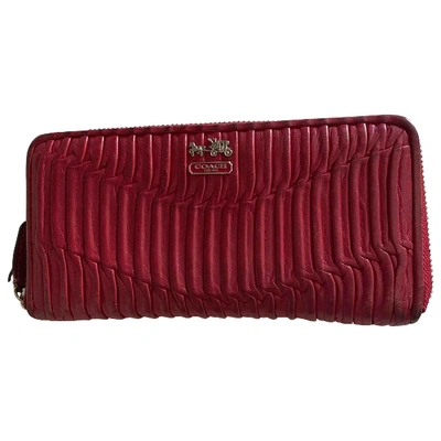 COACH Pre-owned Leather Wallet In Red