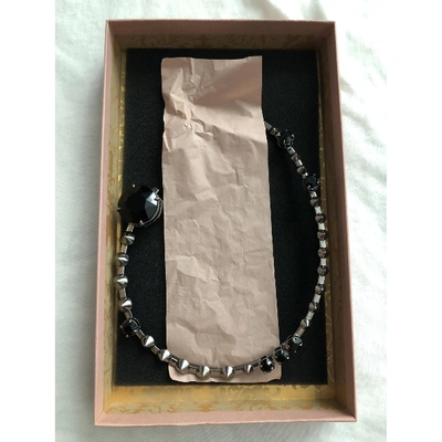 Pre-owned Miu Miu Necklace In Silver