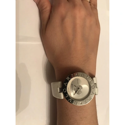 Pre-owned Bulgari B.zero1 White Steel Watch