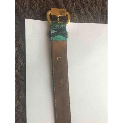 Pre-owned Emilio Pucci Leather Belt In Green