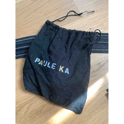 Pre-owned Paule Ka Belt In Black
