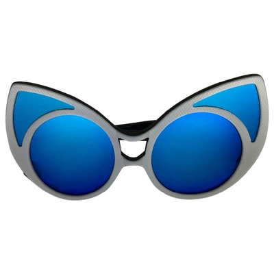 Pre-owned Linda Farrow Blue Metal Sunglasses