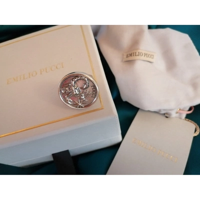 Pre-owned Emilio Pucci Ring In Silver