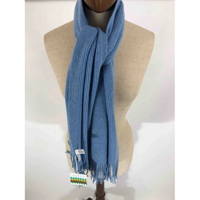 Pre-owned Ballantyne Cashmere Scarf In Navy