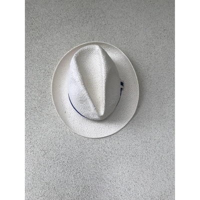 Pre-owned Emporio Armani Cloth Hat In White