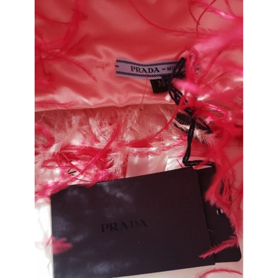 Pre-owned Prada Pink Fur Hat