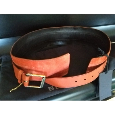 Pre-owned Belstaff Orange Leather Belt