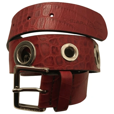 Pre-owned Moschino Cheap And Chic Leather Belt In Red